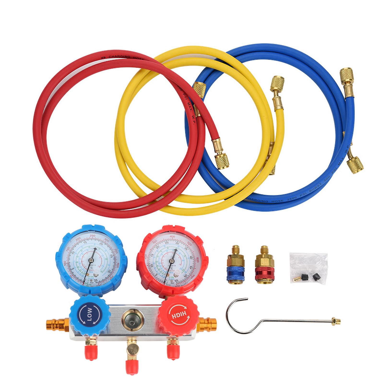 Ensemble de jauges de diagnostic de fluide frigorigène pour climatisation 0 à 500 psi