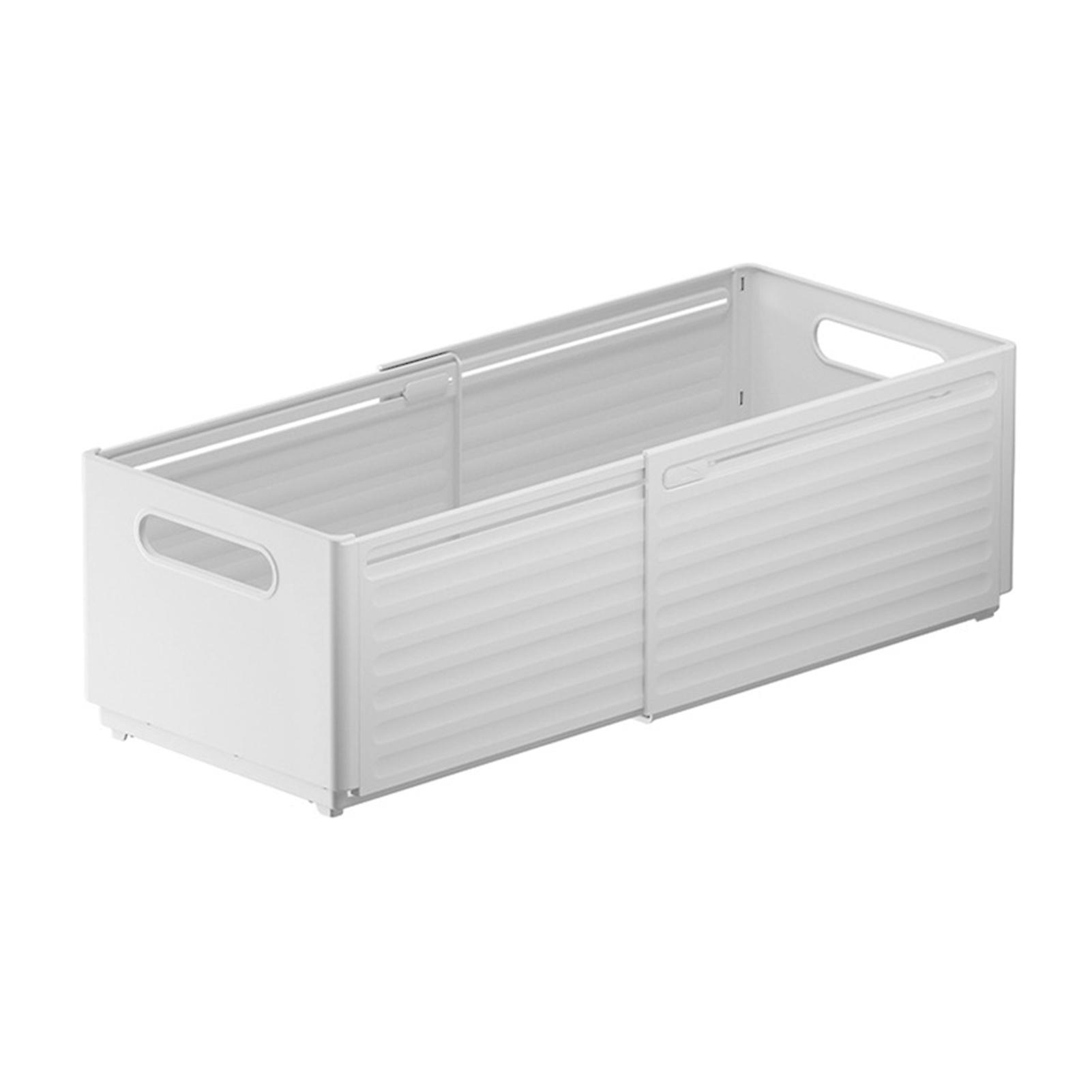 Expandable Storage Bins with Hollow Handles Stable Stackable Versatile Space-Saving Organizer for Home Kitchen