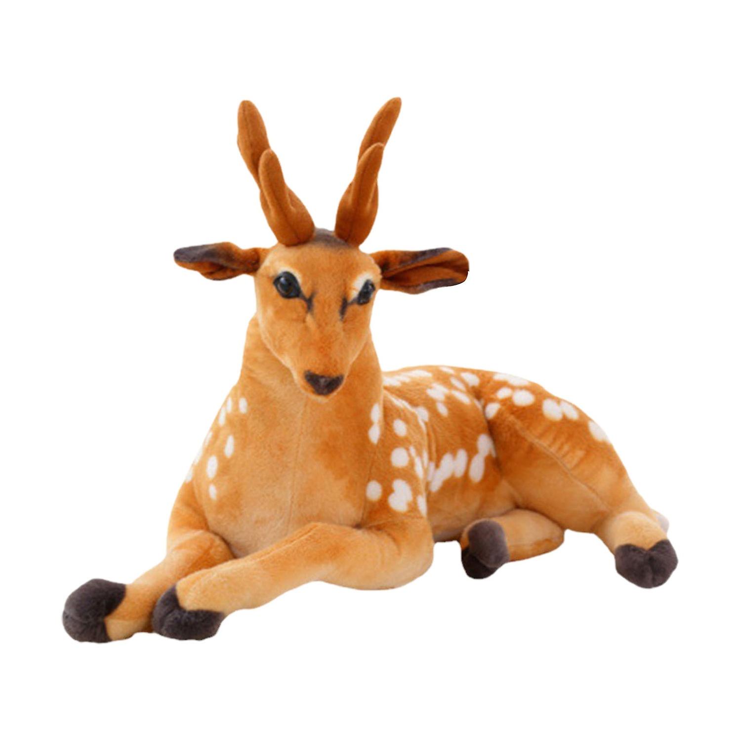 Sika Deer Plush Doll Soft Cute Simulated Animal Plushie Photo Props Sofa Ornament PP Cotton Stuffed