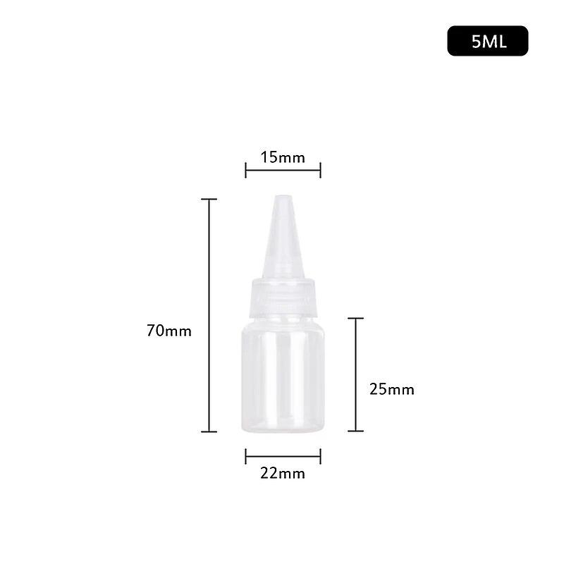 30pcs Plastic Pipette Bottle 5-250ml Transparent Sharp Mouth Plastic Sub-bottled Split Refillable Bottle~14901