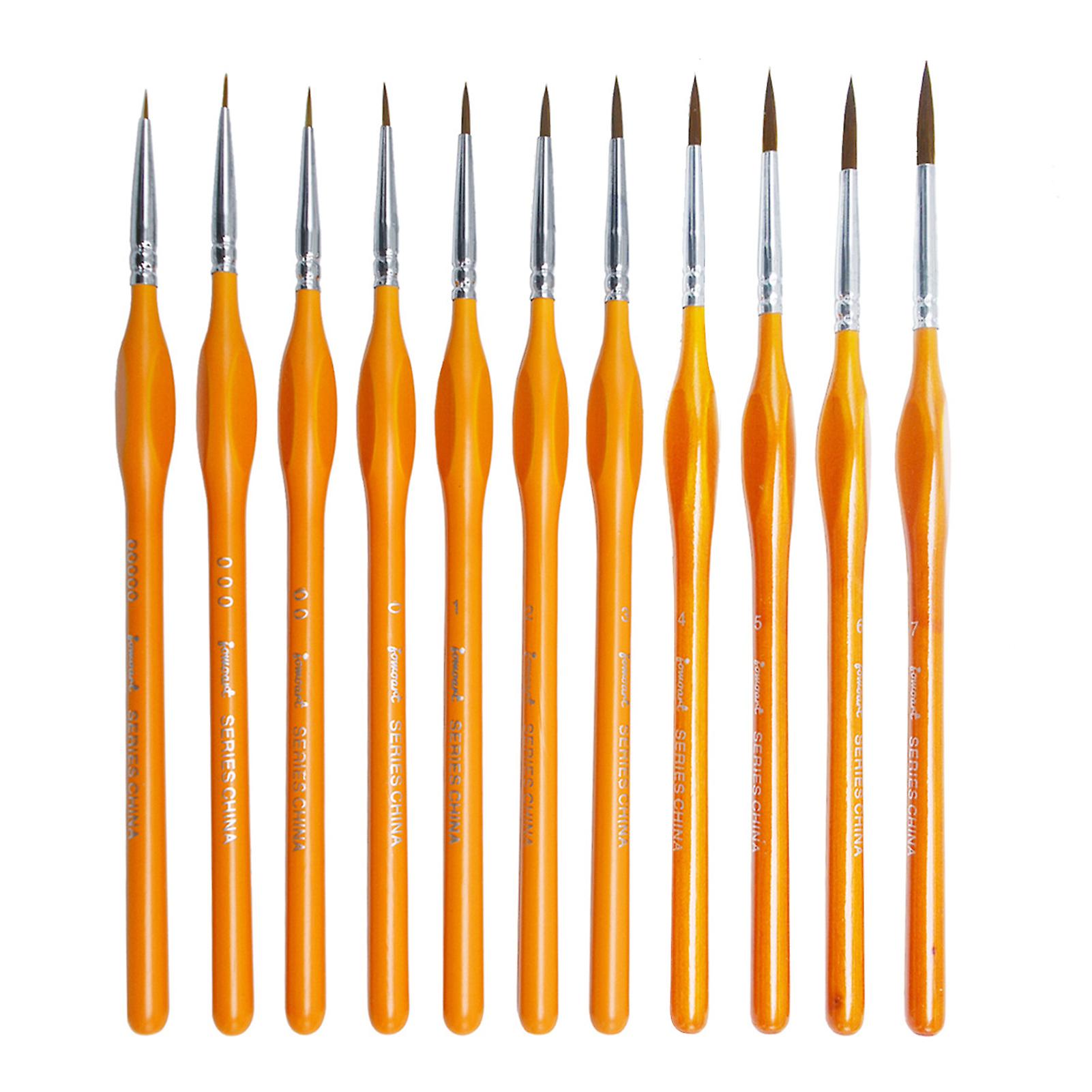 11pcs Ultra Fine Detail Painting Brush Set Sturdy Outlining Tracing Brush for Model Crafts