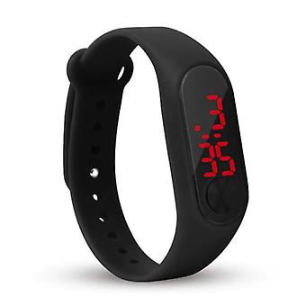 Sailwind Digital Watch Wristband - Silicone Strap LED Screen Sport Fitness - Black