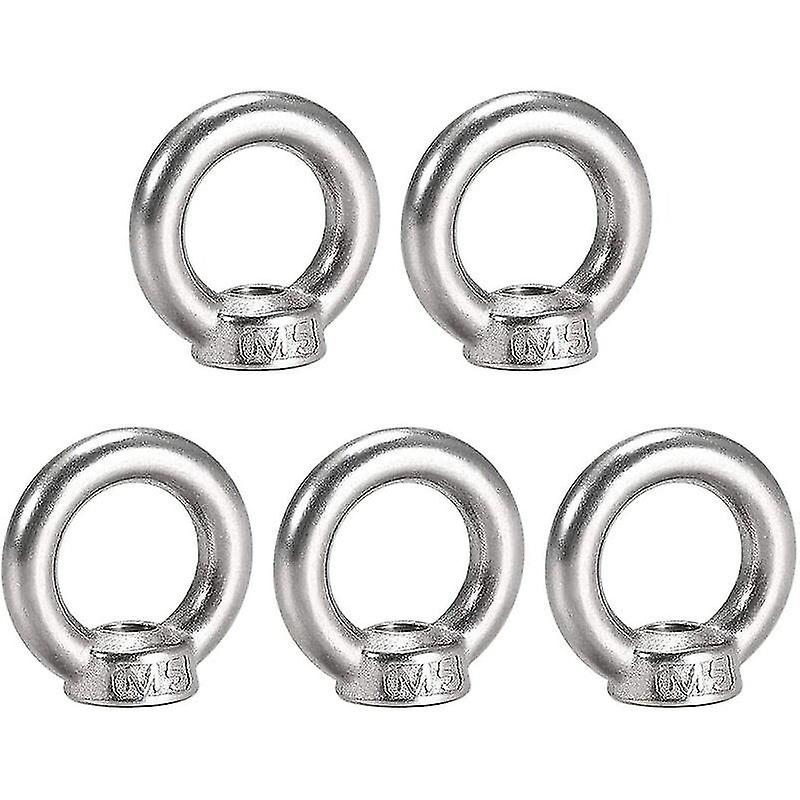 5-pack M5 Aço Inoxidável Round Eye Nuts