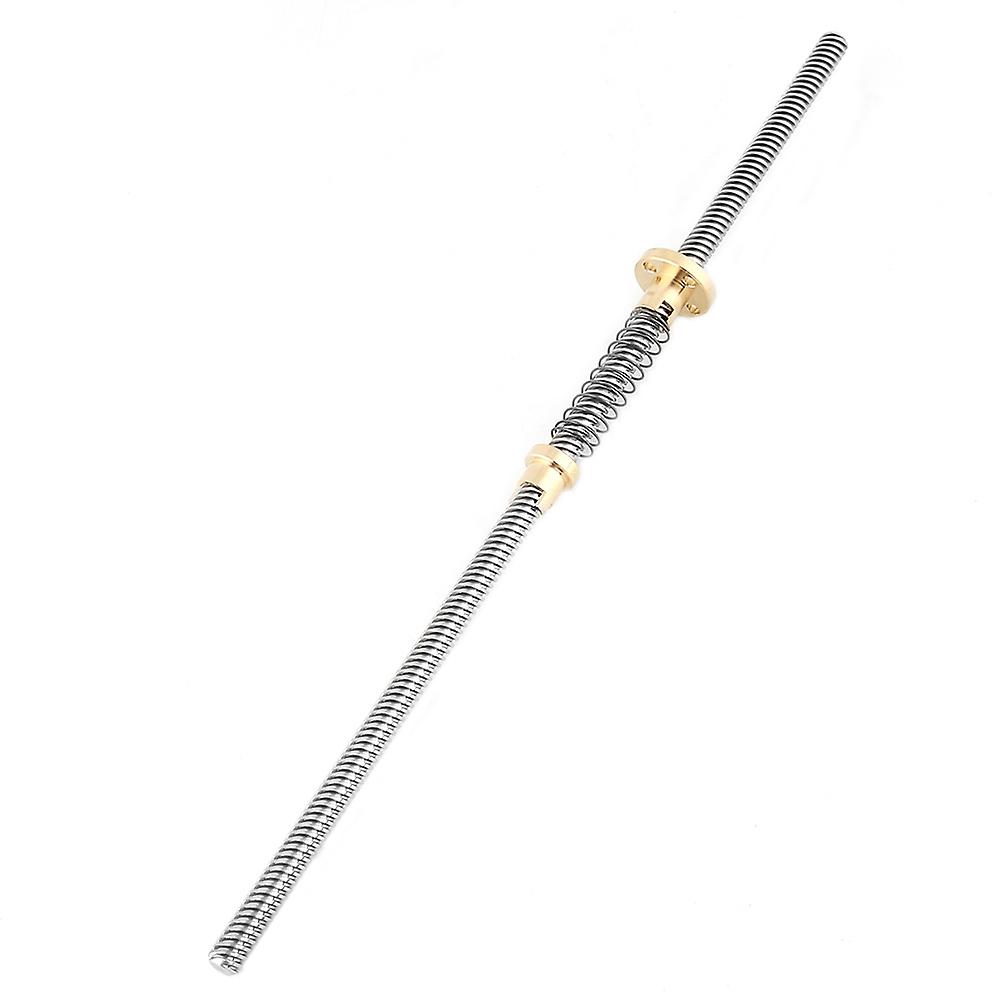 Ouitble T8 Rodand Nut T8 Threaded Rod Lead Screw, 300mm Length, Anti Backlash Spring Loaded Nut for 3D Printer, Precision Component, Replacement Part