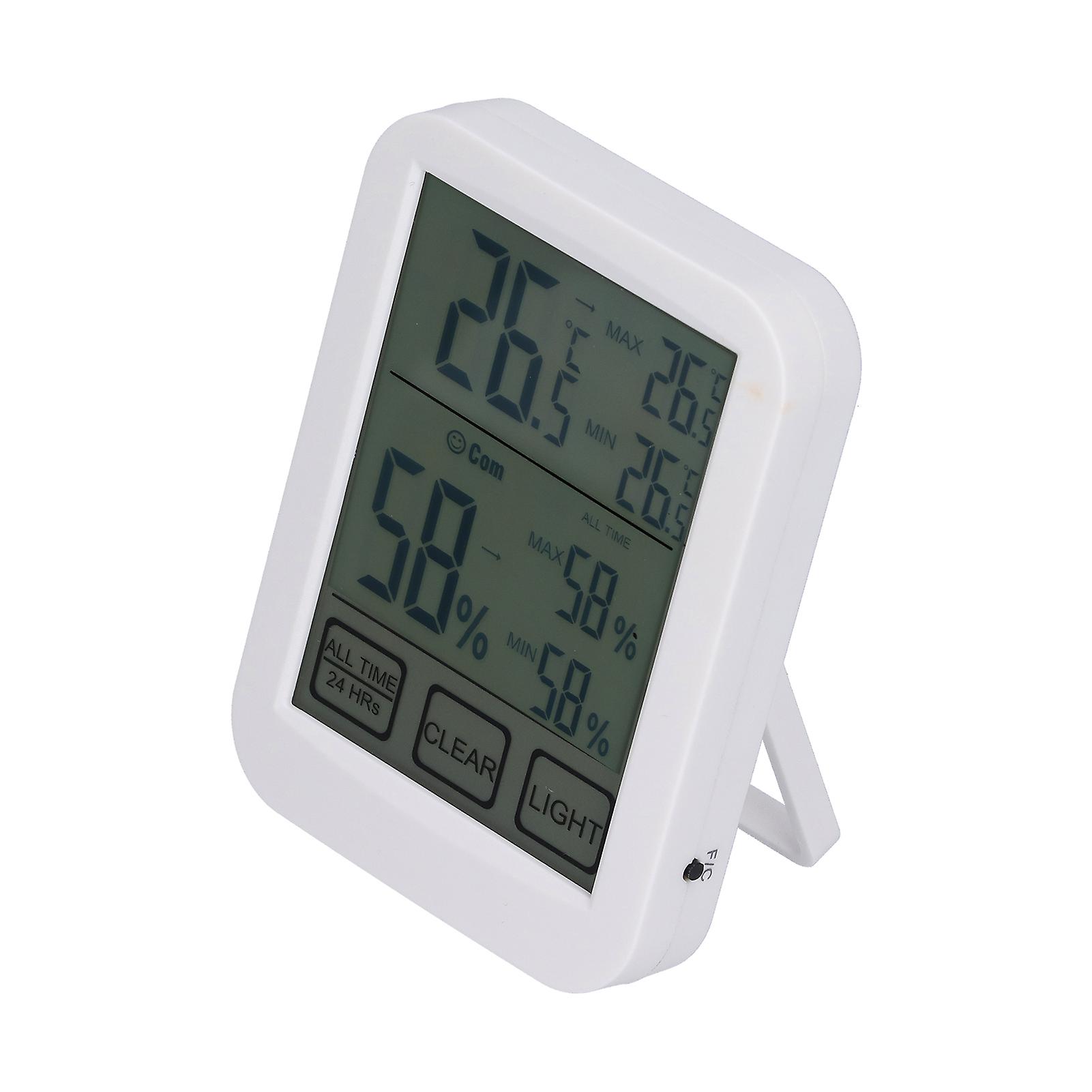 Digital Thermometer Hygrometer Touch Screen Electronic Temperature Humidity Tester for Indoor
