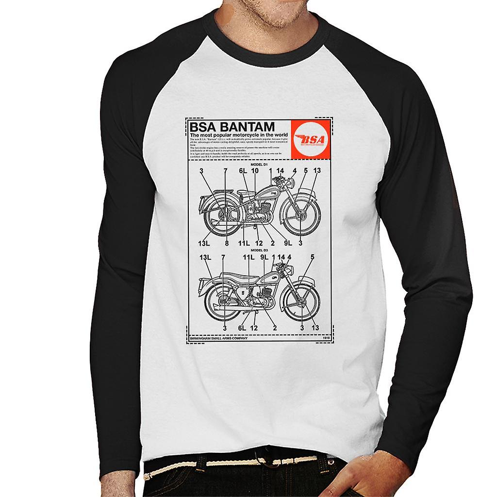 BSA Bantam Model Men's Baseball Long Sleeved T-Shirt