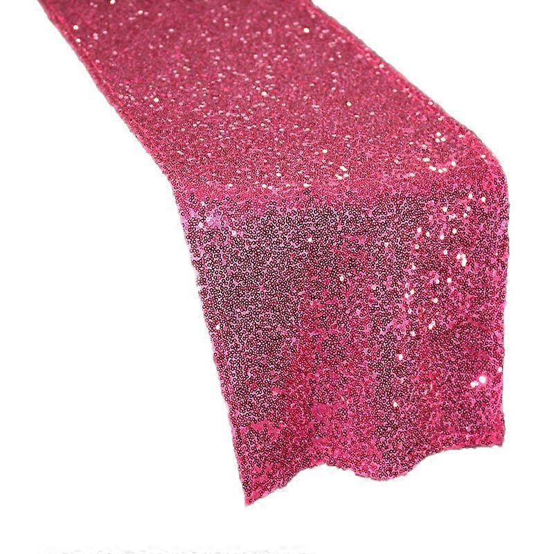 Table Cloth Hotel Wedding Decoration Solid Color Glitter Sequins Table Runner