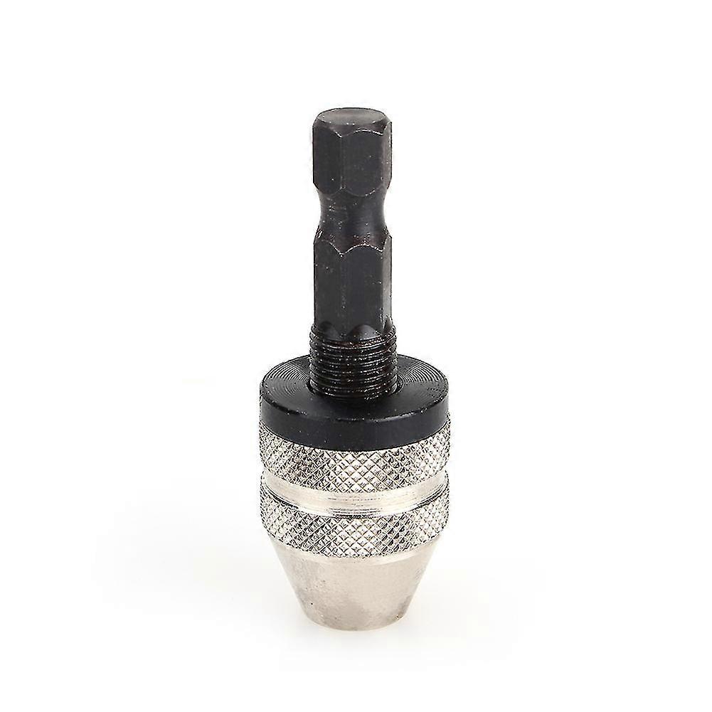 1/4" 0.3~3.6mm Quick Change Keyless Drill Bit Chuck Hex Shank Adapter Converter