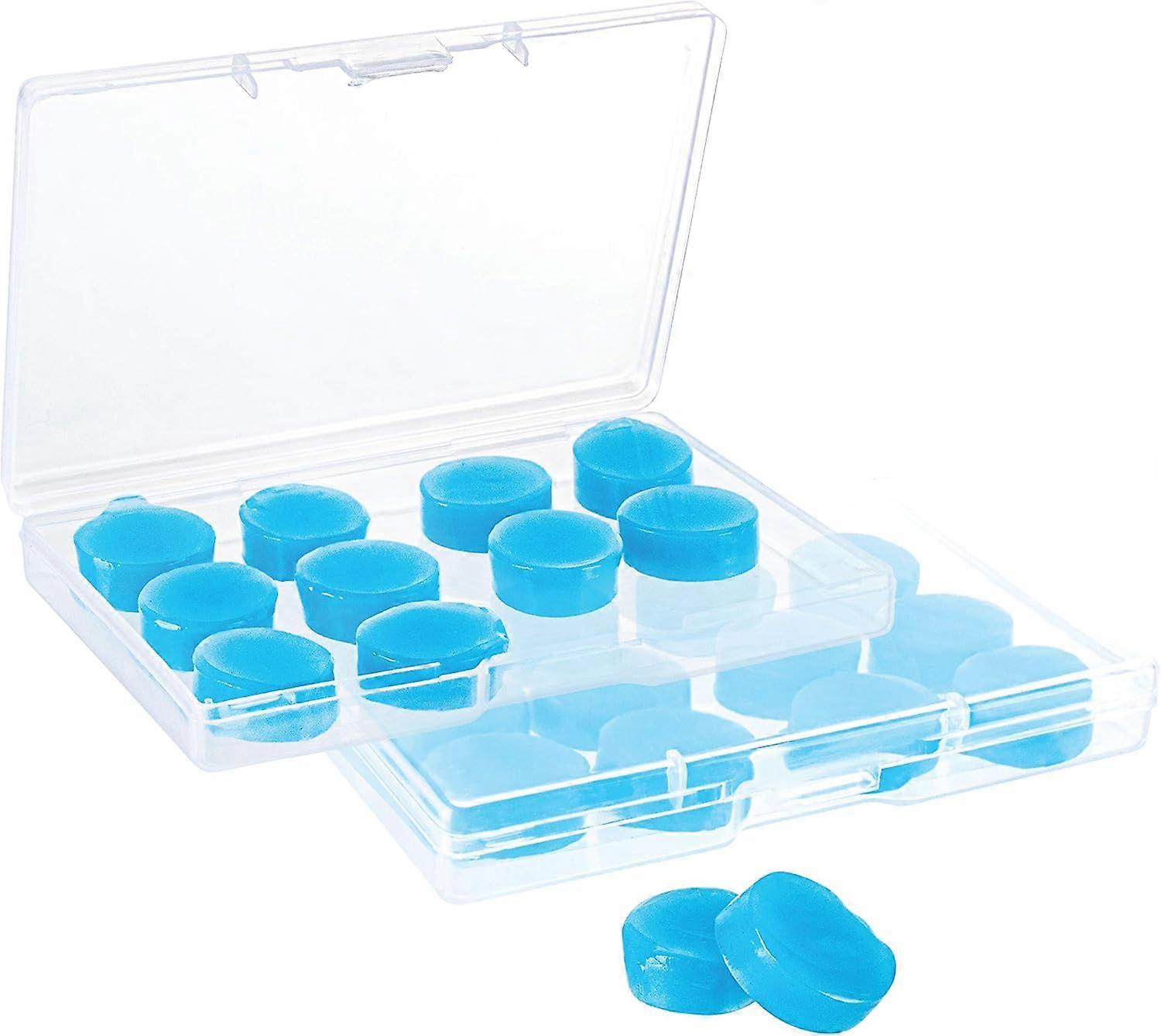 12 Pairs Soft Moldable Silicone Ear Plugs In 2 Convenient Travel Storage Boxes for Sleeping Swimming Snoring Music Concerts Construction Noise Ca