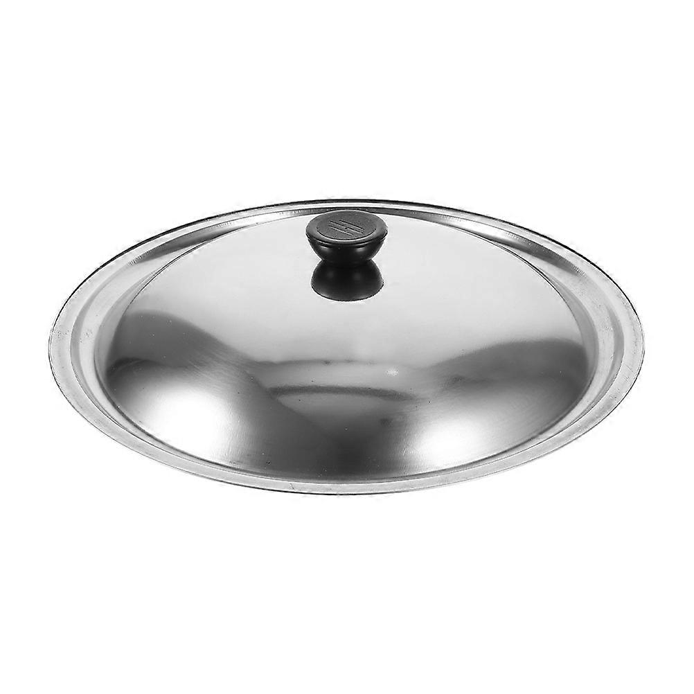Couvercle anti-éclaboussures de casserole de cuisson Remplacement Couvercle de wok rond en acier inoxydable Couvercle de marmite à frire en métal