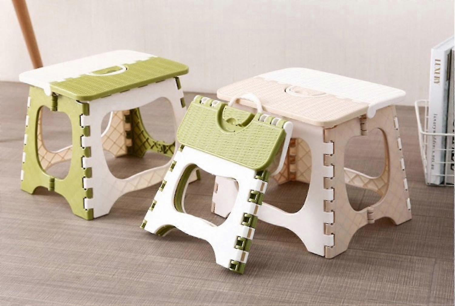 Premium Quality Plastic Foldable Stool Portable  With Carrying Handle For Kitchen Bathroom Garden