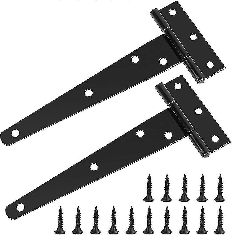 T-strap Hinges 2 Pieces Metal Door Through Hinge Rustproof Barn Door Hinge