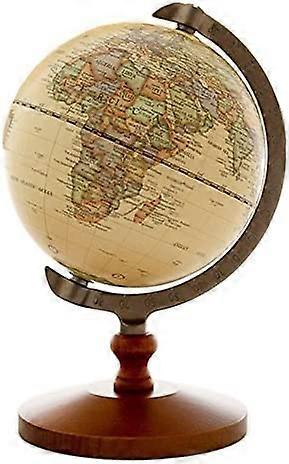 New,suitable Diameter Tiny  Brown  World Globe Decorative Desktop Globe Rotating Earth Geography Globe Wooden Base Educational Side Table Globe Kids G