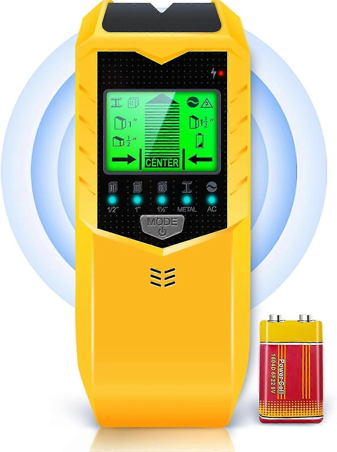 5 In 1 Electronic Stud Detector Stud Finder Wall Scanner Upgrade Wall Wood Metal Stud Sensor Pipe Joist Beam Finders Edge Center Finder with LCD Displ