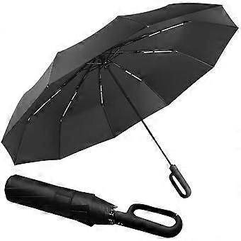 Pocket umbrella stormproof up to 140 km windproof, coating against moisture damage, free UV folding sun protection umbrella with umbrella bag/ergonomi