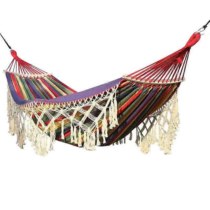 Boho Hamaca Macramé Hamaca al aire libre Hamaca para picnic Patio interior al aire libre rojo