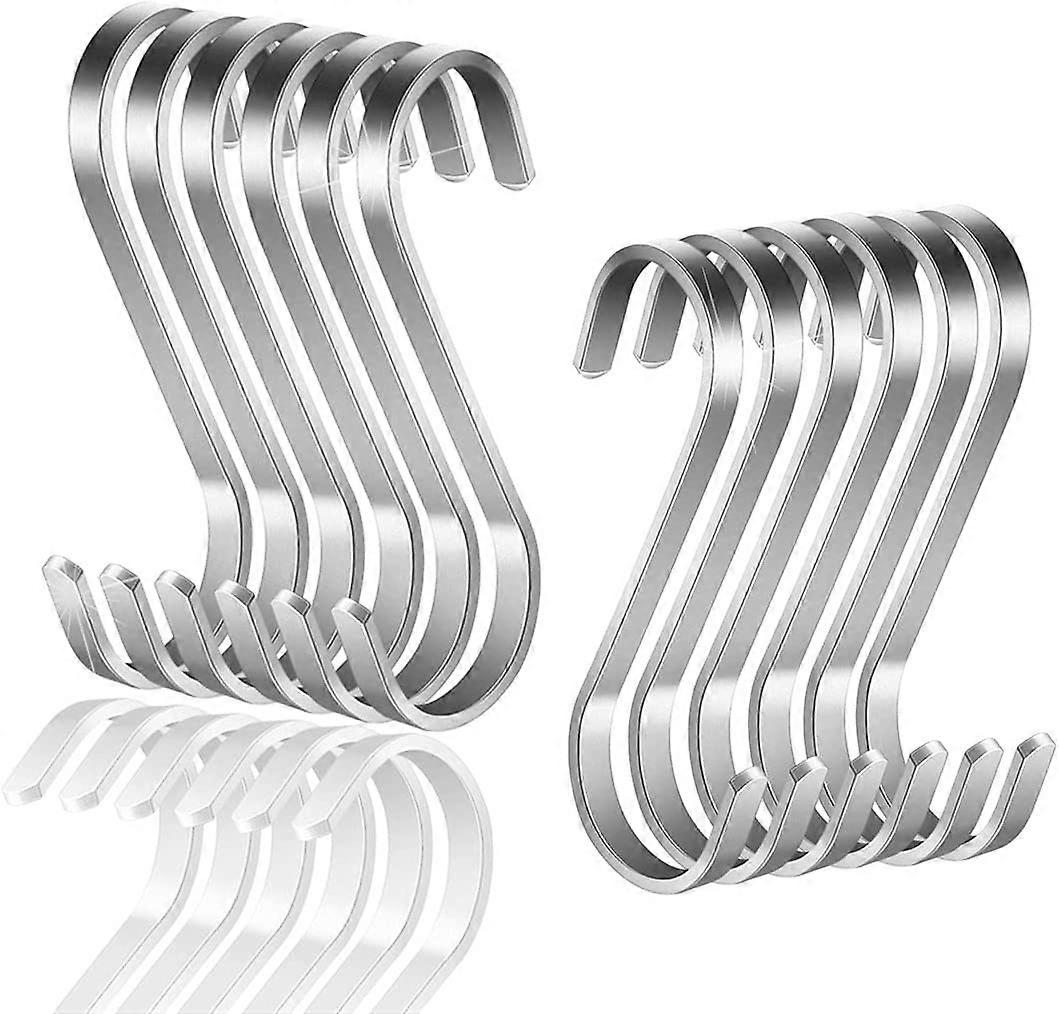 20 Pack Multi-Function Hanging S-Hooks Stainless Steel S-Shaped Hooks S-Hook For Bathroom Bedroom Office Kitchen