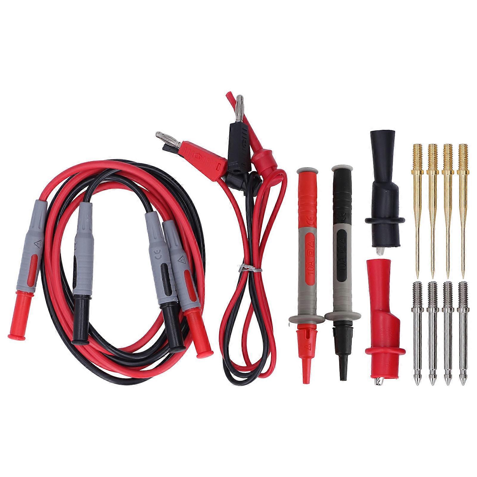 Multimeter Test Kit Connecting Leads Testing Hooks Crocodile Clips Meter Tips Probes Set YEMAA