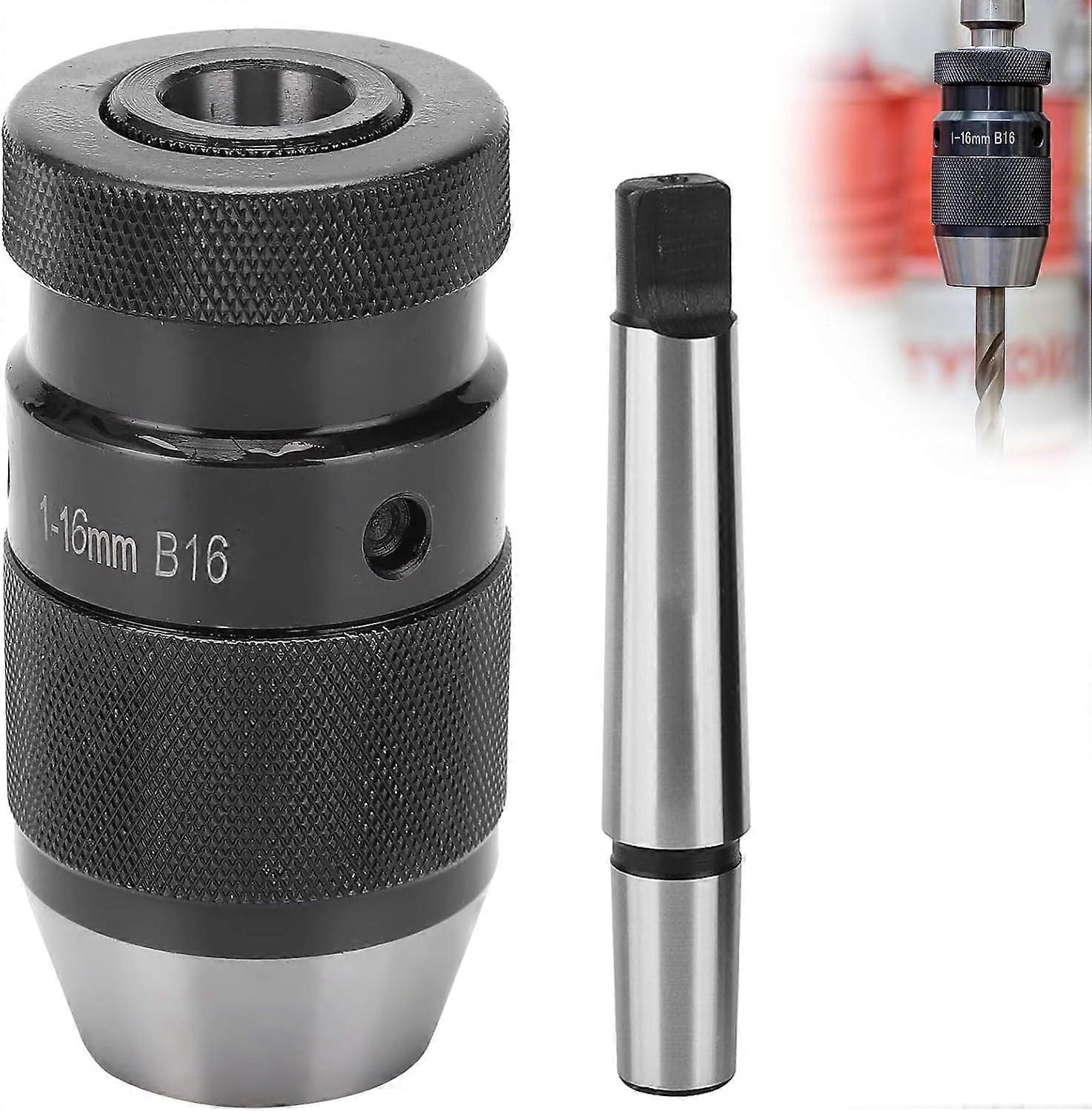 good 1-16mm Self Tightening Keyless Lathe Drill Chuck MT2 - B16 Arbor, for Lathe Chucks Tighten Tool, Drill Chuck, MK2 Lathe Chuck