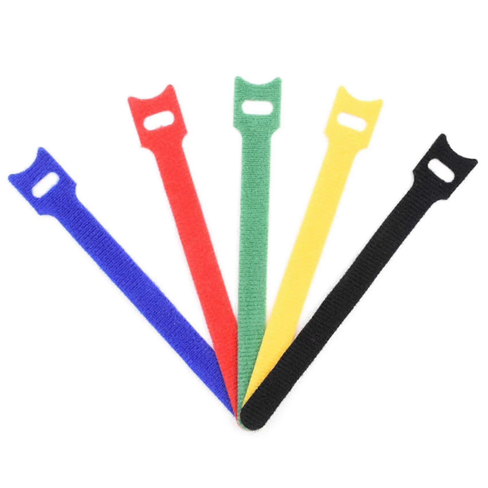 120pcs Hook And Loop Fastening Cable Tie, Data Cable Management Tape