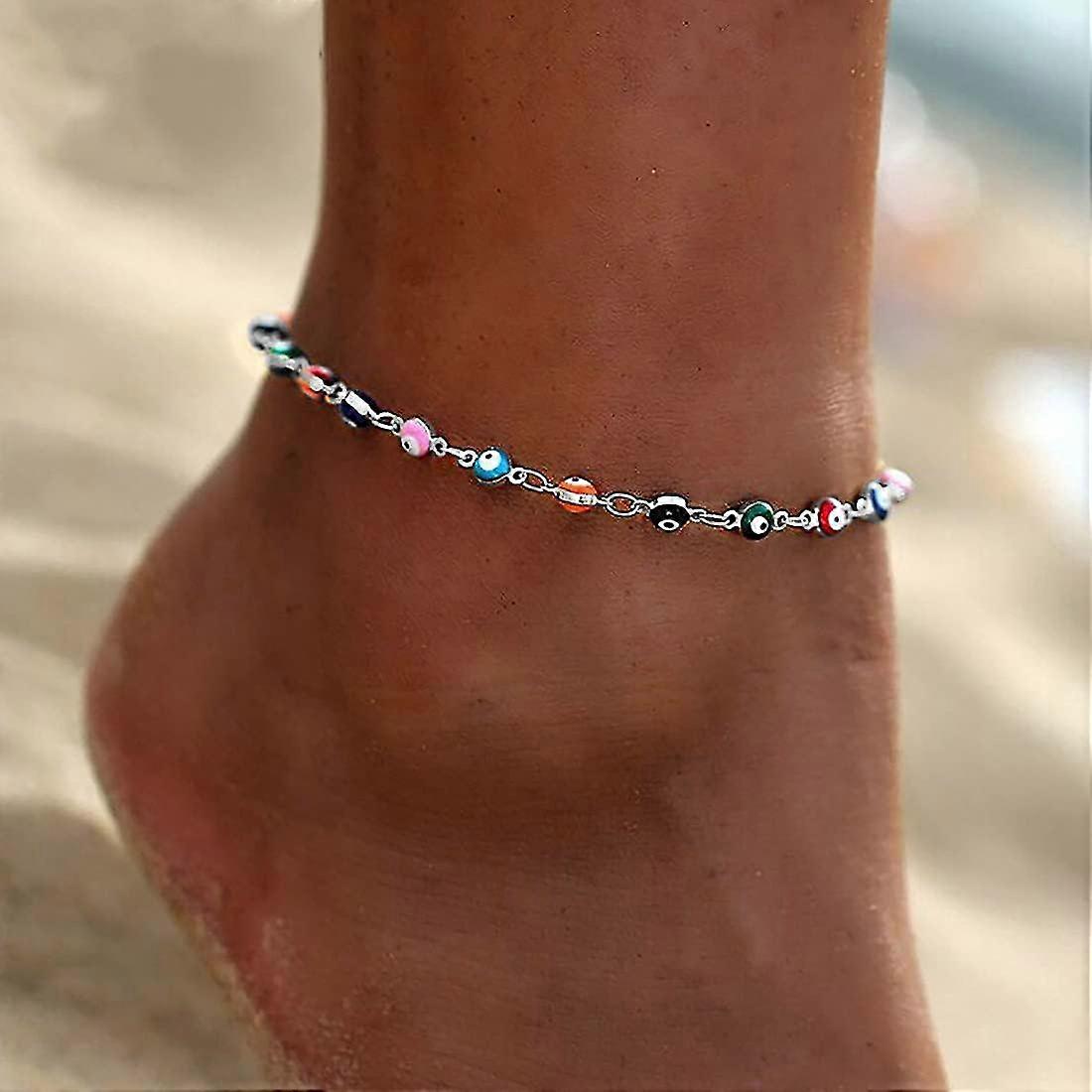 Girls Devil Eye Beaded Anklet