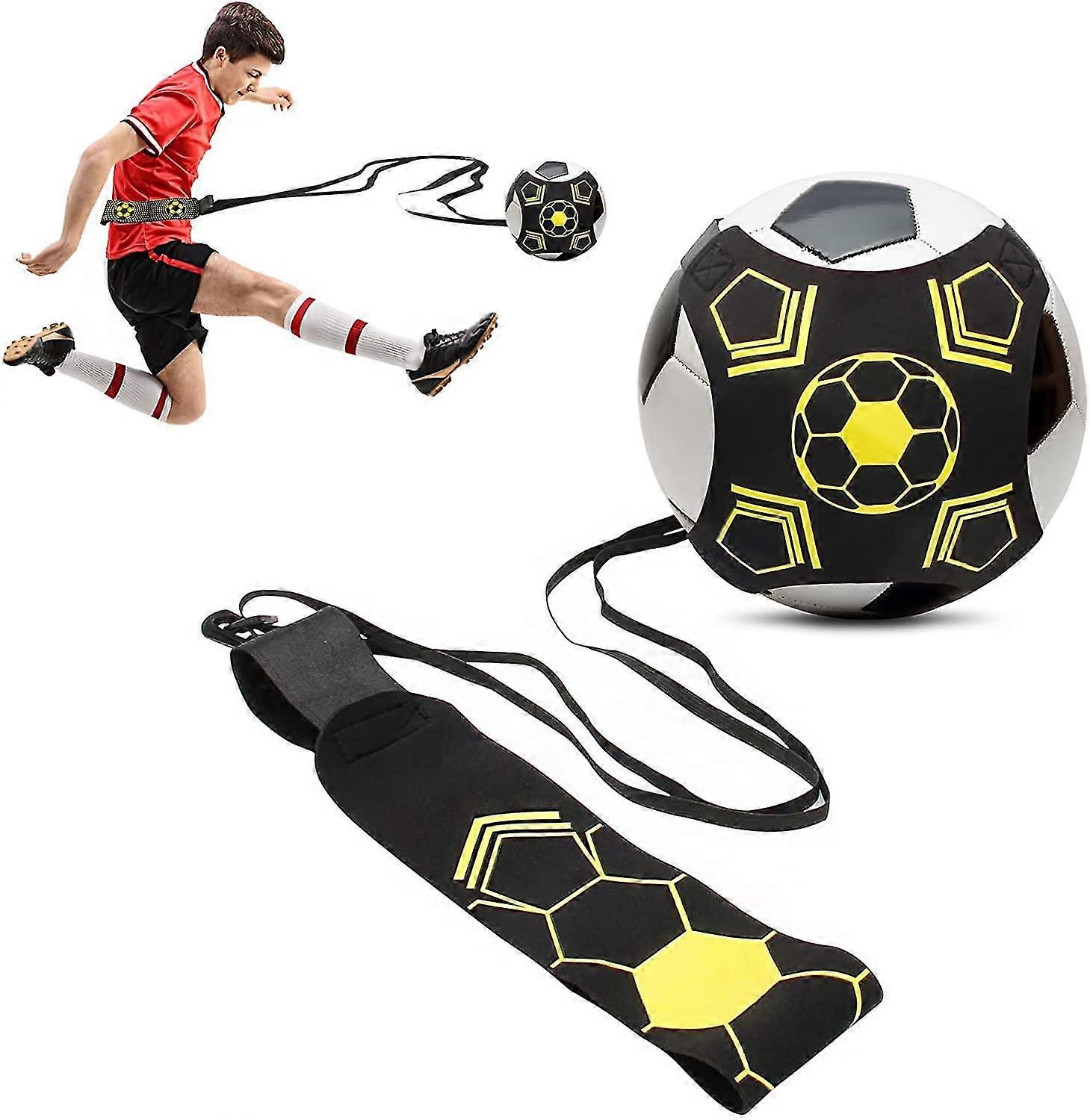 حزام مساعدات تدريب كرة القدم التحكم الوثيق والمهارات حزام مساعدات تدريب كرة القدم الحرة تناسب الكرة الأحجام 3 ، 4 ، 5 معدات تدريب كرة القدم يو