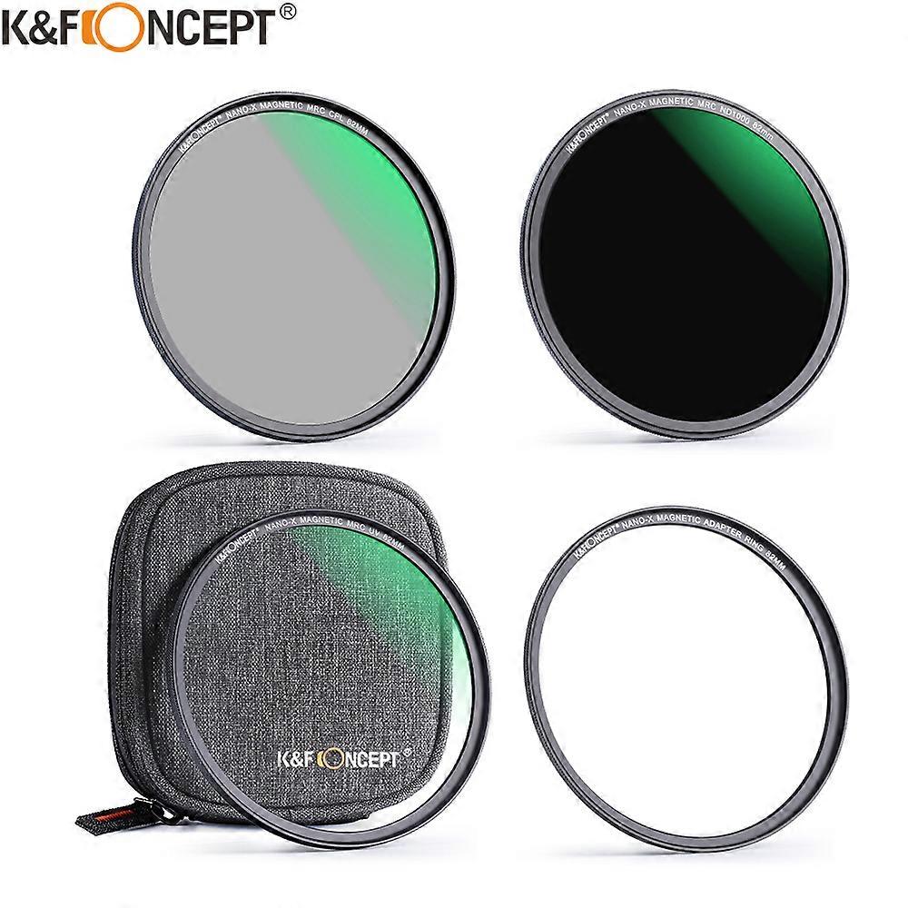 Zestaw filtrów Magnetik Konsep ND1000 MC UV CPL Lensa Kamera Filter Ultra Tipis dan Tas Filter 62Mm 67Mm 72Mm 77Mm 82Mm 86Mm 92Mm