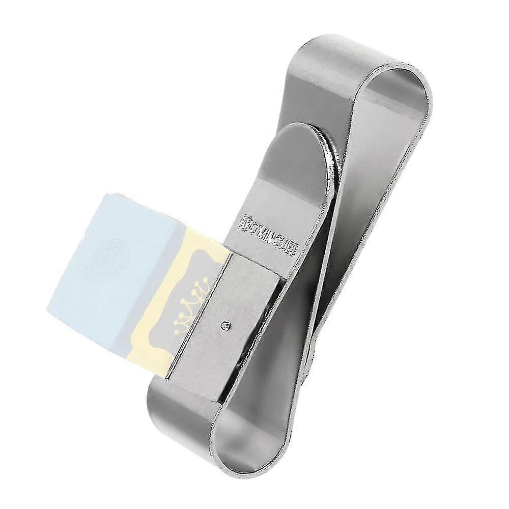 Aço inoxidável Cue Chalk Clip Snooker Bilhar Chalk Holder Pool Cue Magnetic Chalk Holder Com Clipe