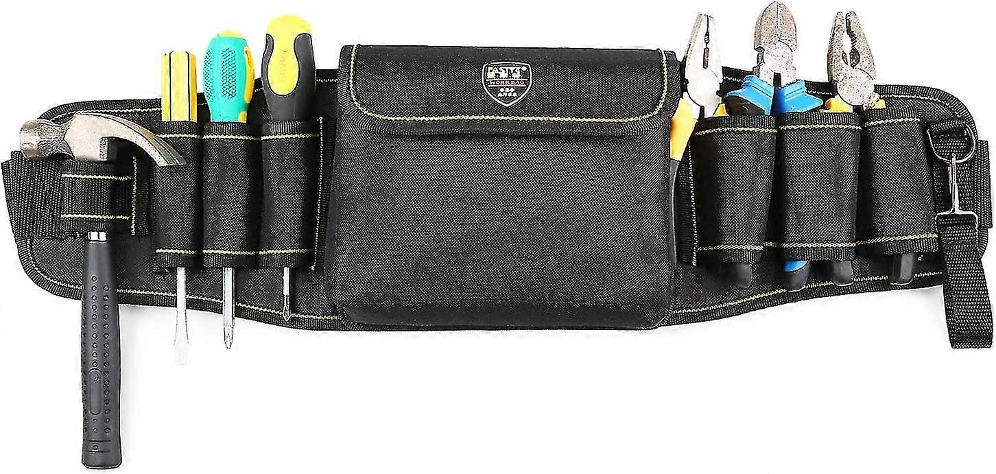Adjustable Belt Tool Holder Multifunctional Canvas Tool Bag Black (large)