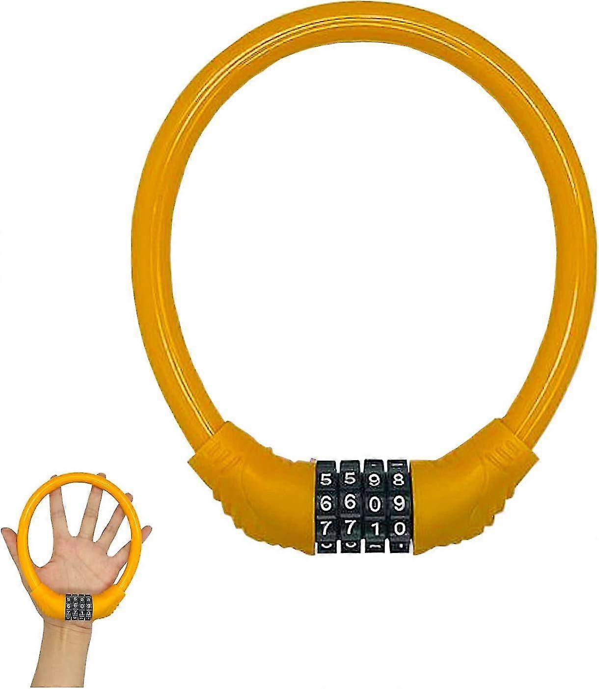 1 Piece Mini Bike Lock Resettable Mini Bike Lock Bike Lock With 4 Digit Password Bike Cable Password Code Lock For Bike Motorcycle Scooters Gate Fence