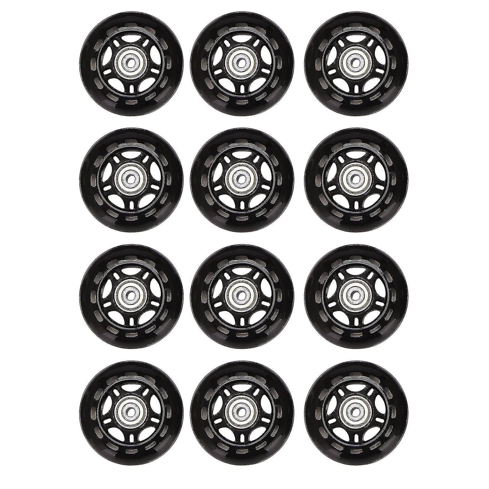 12 Pcs Inline Skate Wheels Beginner's Roller Blades Wheel 70x24mm