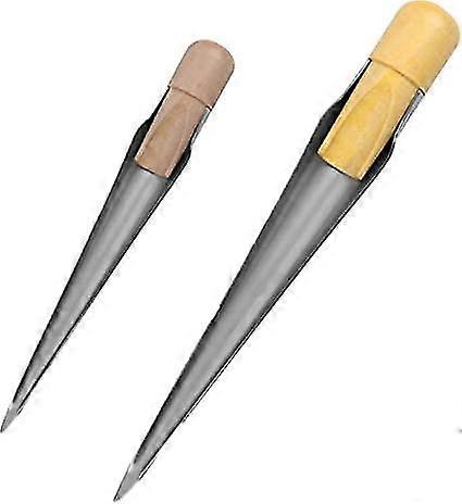 Marine Rope Splicing Spike Fids With Wood Handle, Stainless Steel 170mm/280mm For Boat Rope Line Wire Hardware Tool (small+large=2pcs)