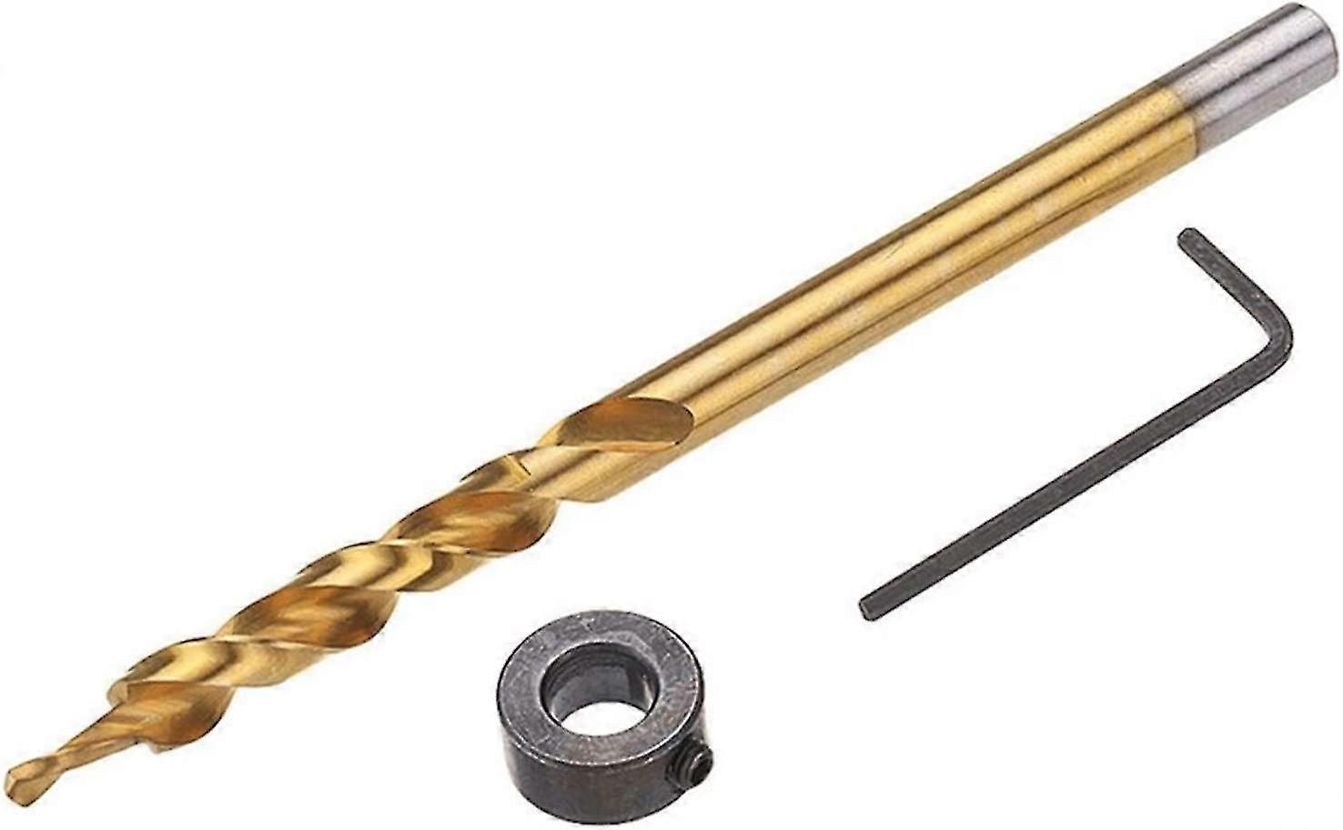 9.5mm Twist Step Drill Bit 3/8" Round/hex Shank Drill Bit For Woodworking Pocket Hole Jig (color : Hex Shank)