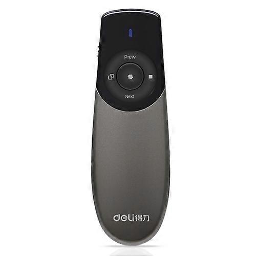 Deli 2.4GHz Laser Teaching Page Flip Pen Remote Play Pen with Flying Mouse, Model: 2805 (Black) Red Light