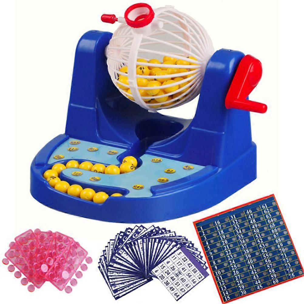 Bingo Game Console Simulative Lottery Machine Parent Child Educational Toys Bingo Machine Party Game Props
