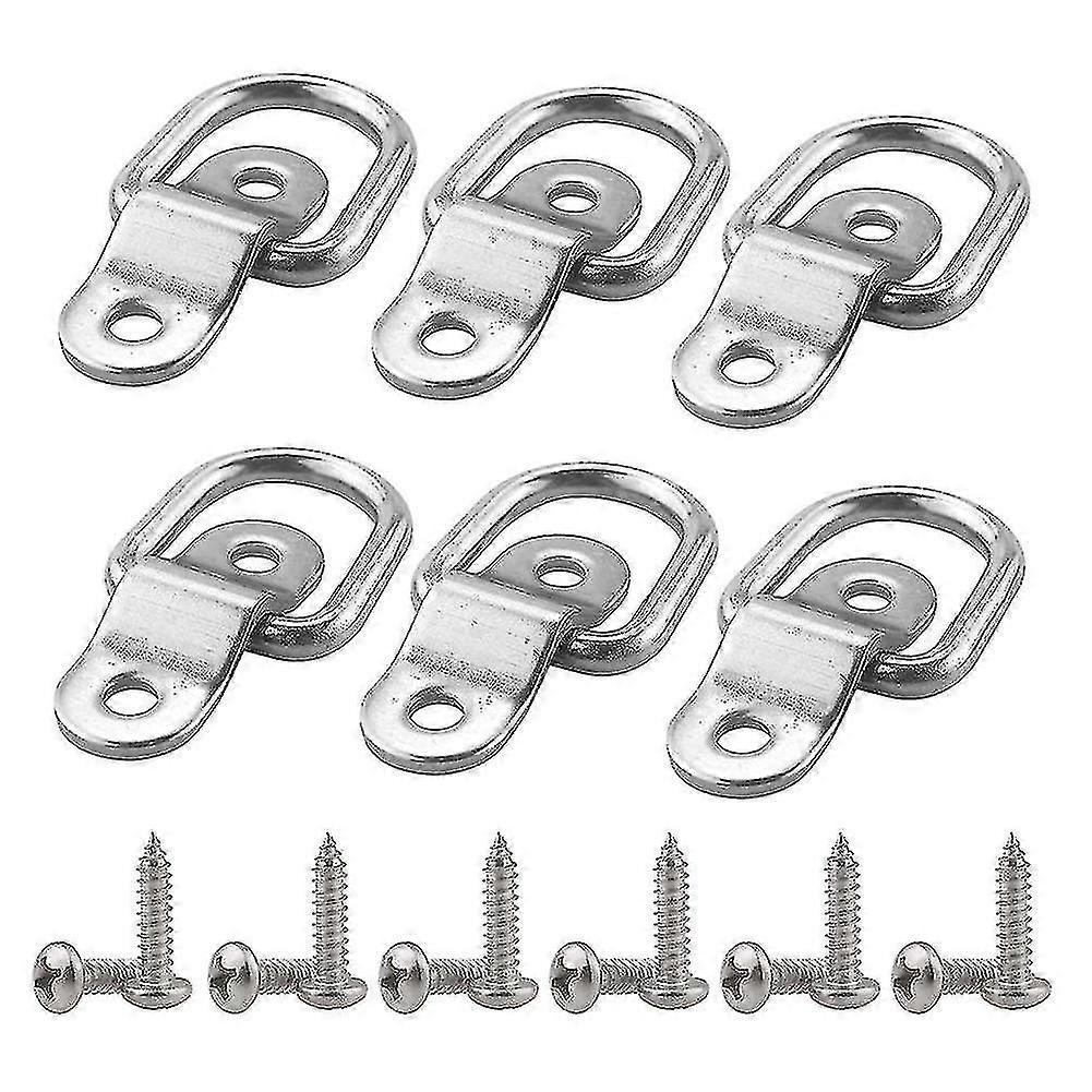 6 Pack D Ring Tie Down Ring Trailer Anchor Lashing Ring With Mounting Bracket