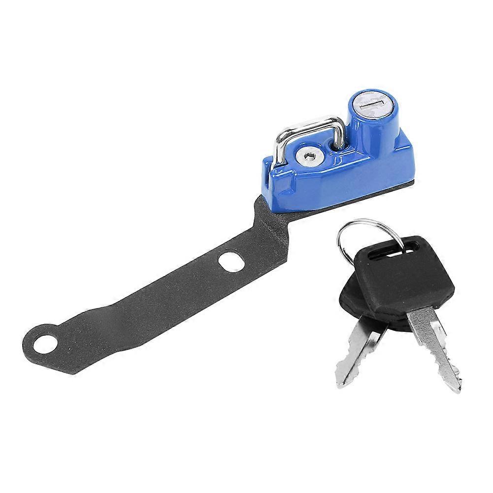 سبائك الألومنيوم المضادة للسرقة الأمن خوذة قفل يناسب ياماها MT25 MT03 YZF R25 R3 2014-2019 تعديل دراجة نارية (أزرق)