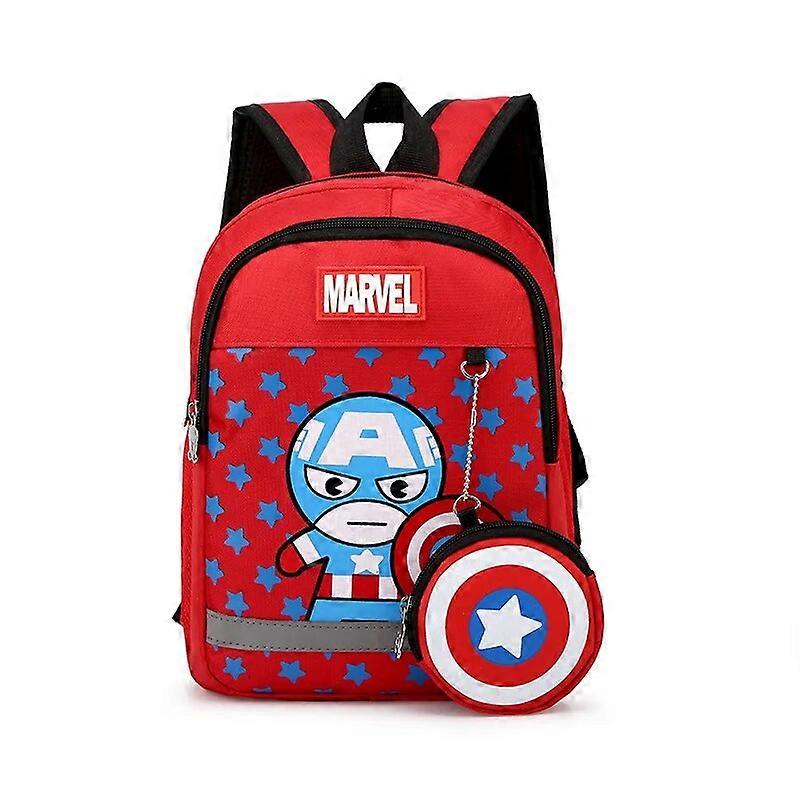 Spider Man Captain America Cartoon Children Oxford Fabric Backpack Boys Breathable Large Capacity Kindergarten Schoolbag