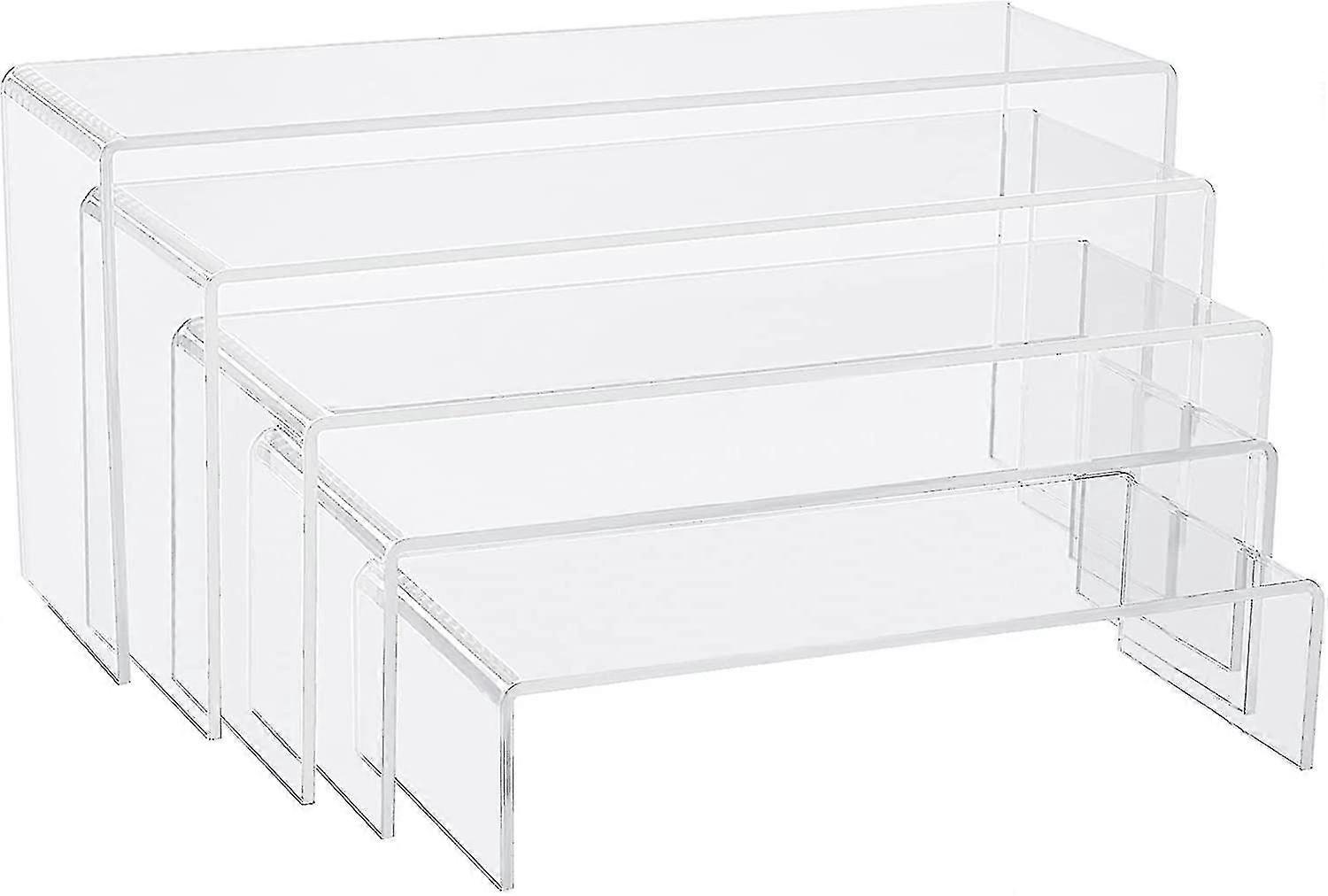 5 Sizes Large Clear Acrylic Display Riser Stands Decorations Shelf Riser Showcase Fixtures For Pop Figures, Table Decorations Stands, Jewelry, Candy D