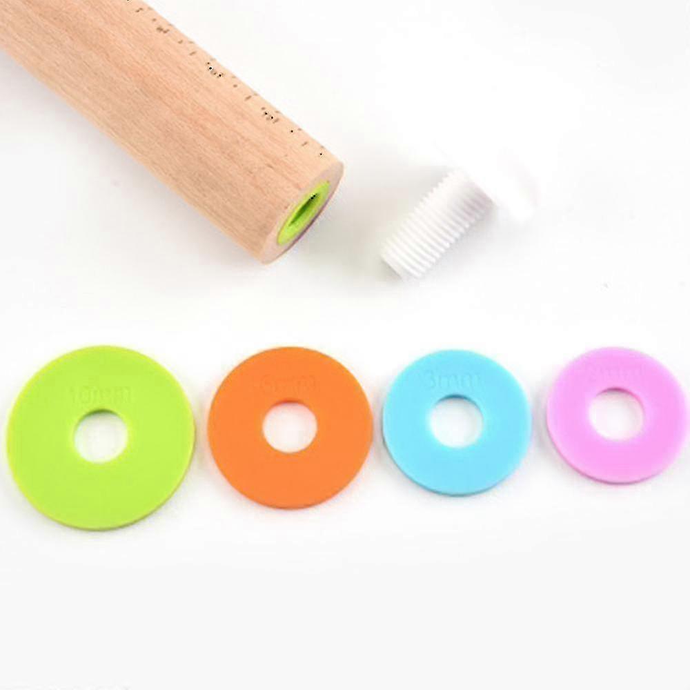 Adjustable Solid Wood Rolling Pin To Adjust The Thickness Scale Flour