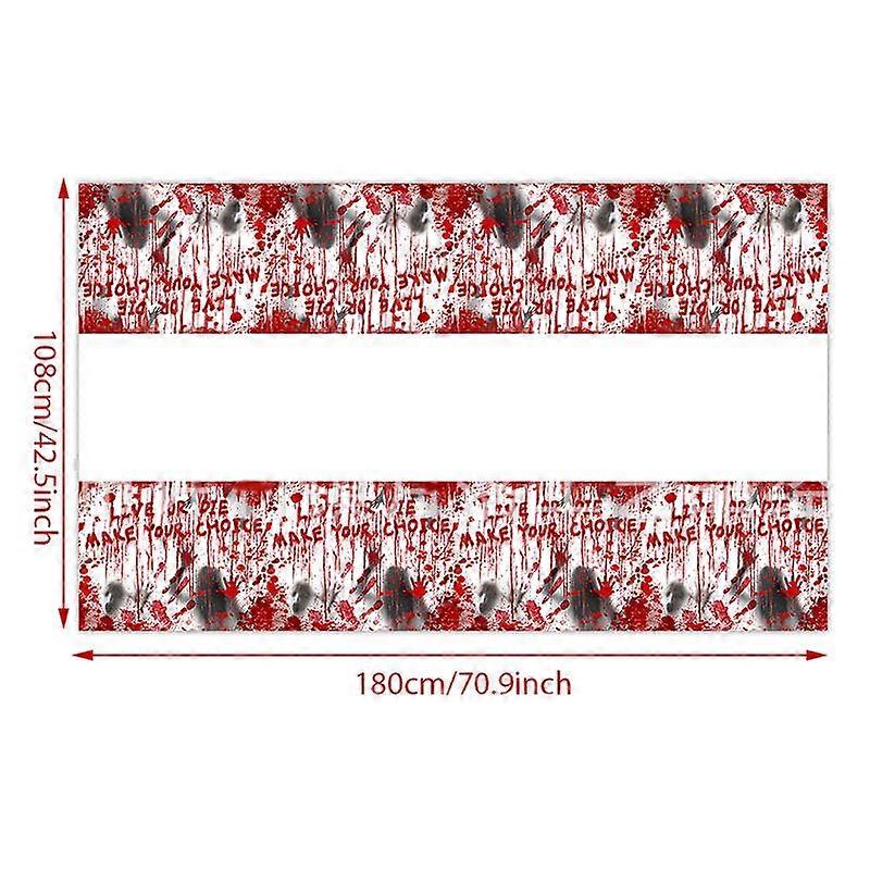 هالوين مخيف زينة الحفلات بصمات اليد الدموية مفارش المائدة مجموعات أدوات المائدة للحفلات لوحات ورقية