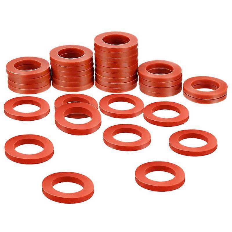 100Pcs Garden Hose Washers Silicone Rubber Washers Seals O Rings Soft Silicone Gasket Fittings for