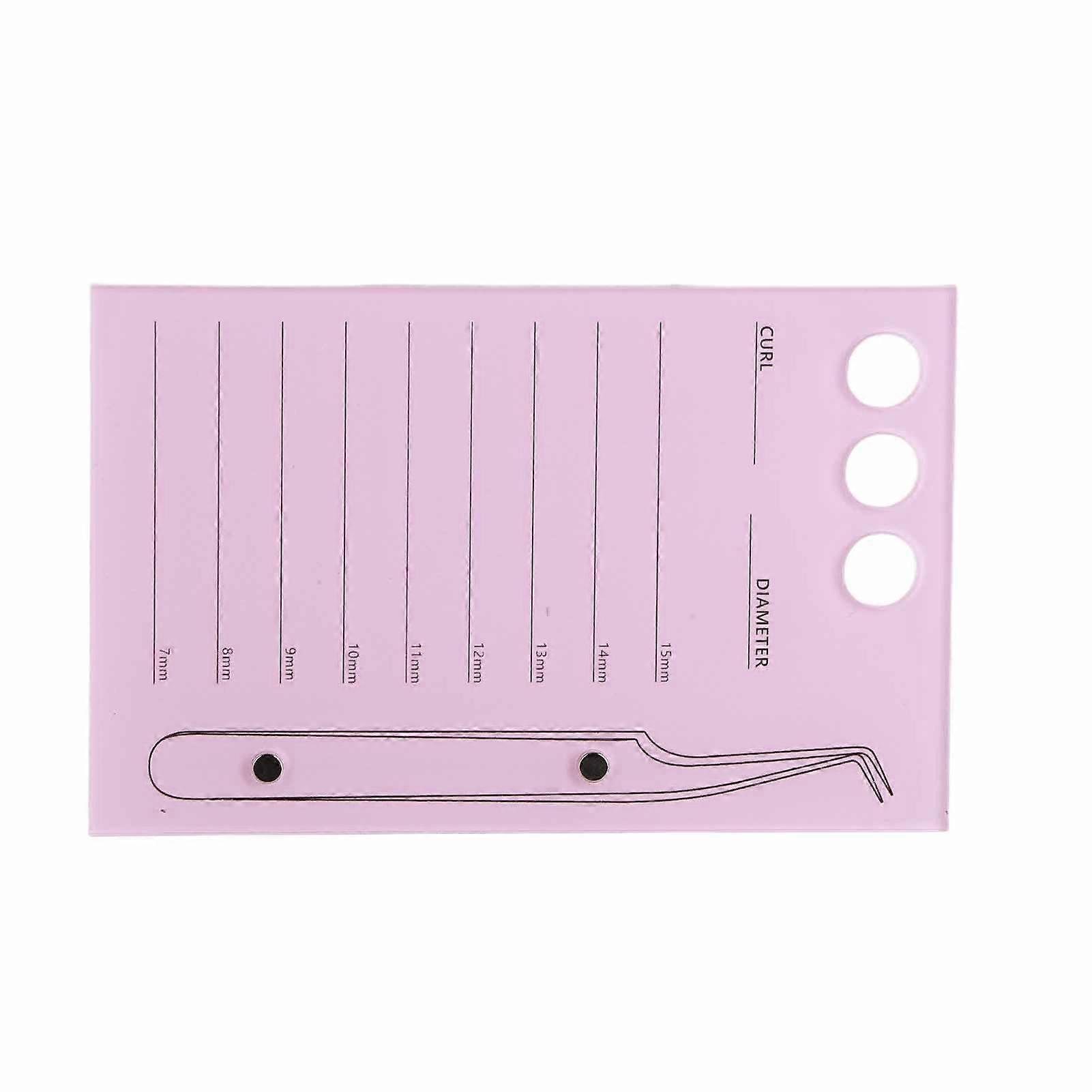 False Eyelash Extension Pallet Placeable Glue Cup Tweezers Acrylic Lash Extension Tray 7 to 15mm Eyelash Holder Pink