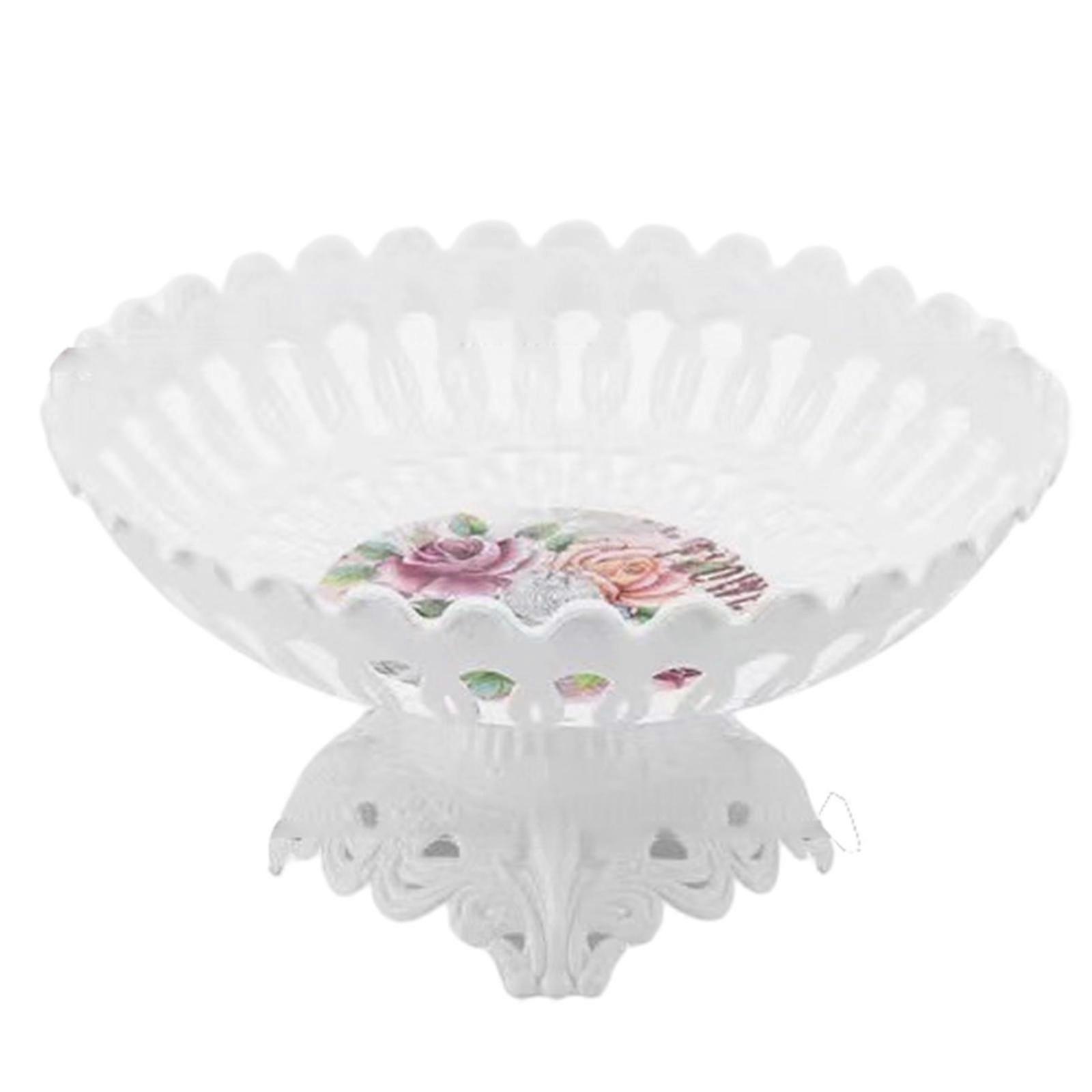 Plastic Fruit Plate Cookie Tray Dried Fruit Basket for Wedding Home Decor Single layer