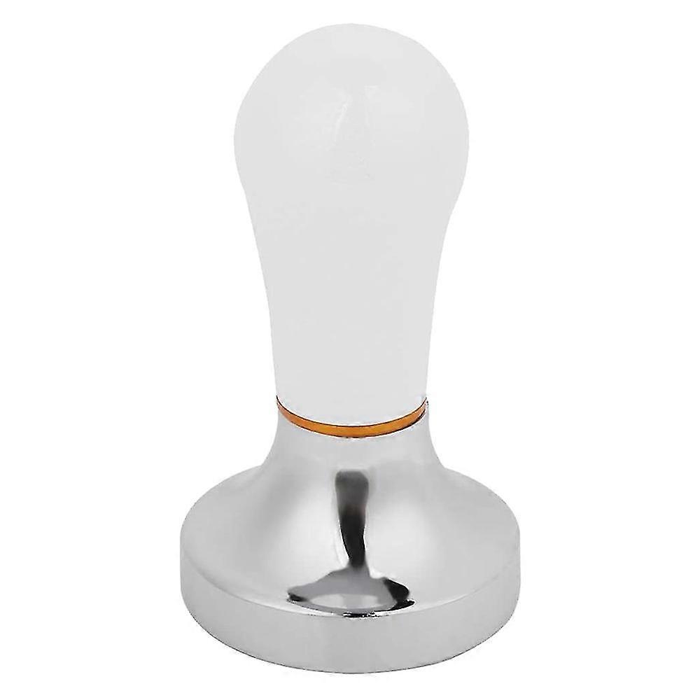 57.5mm Coffee Tamper Practical Handheld Aluminum Coffee Tamper with Handle for Coffee Maker (White)