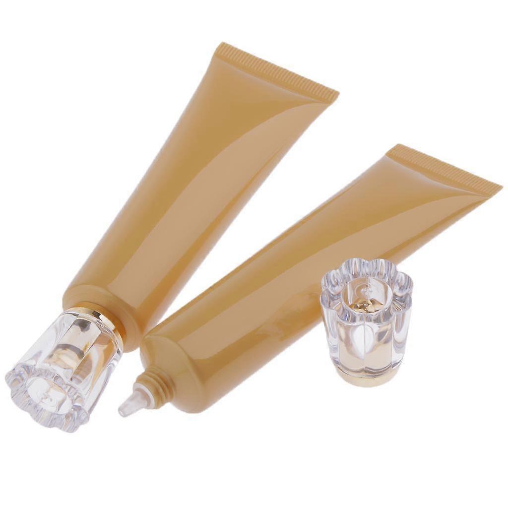 Pack Of 2 40ml Empty Cosmetic Soft Tubes Eye Gel Cream Sunscreen Containers Squeeze Bottles - 02, 40ml