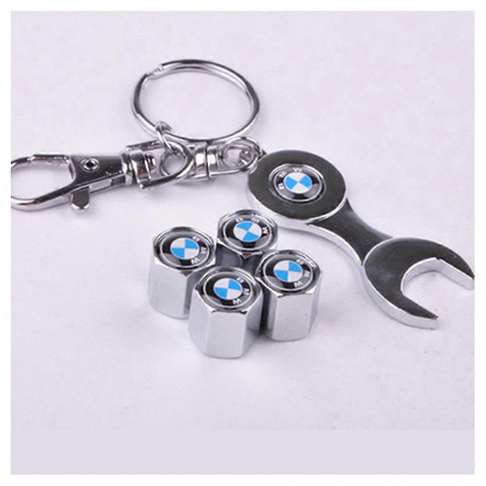 4pcs Car Tire Valves Cap with Wrench Set Anti-theft Sealing Tire Valves Cap for Auto Car SUV
