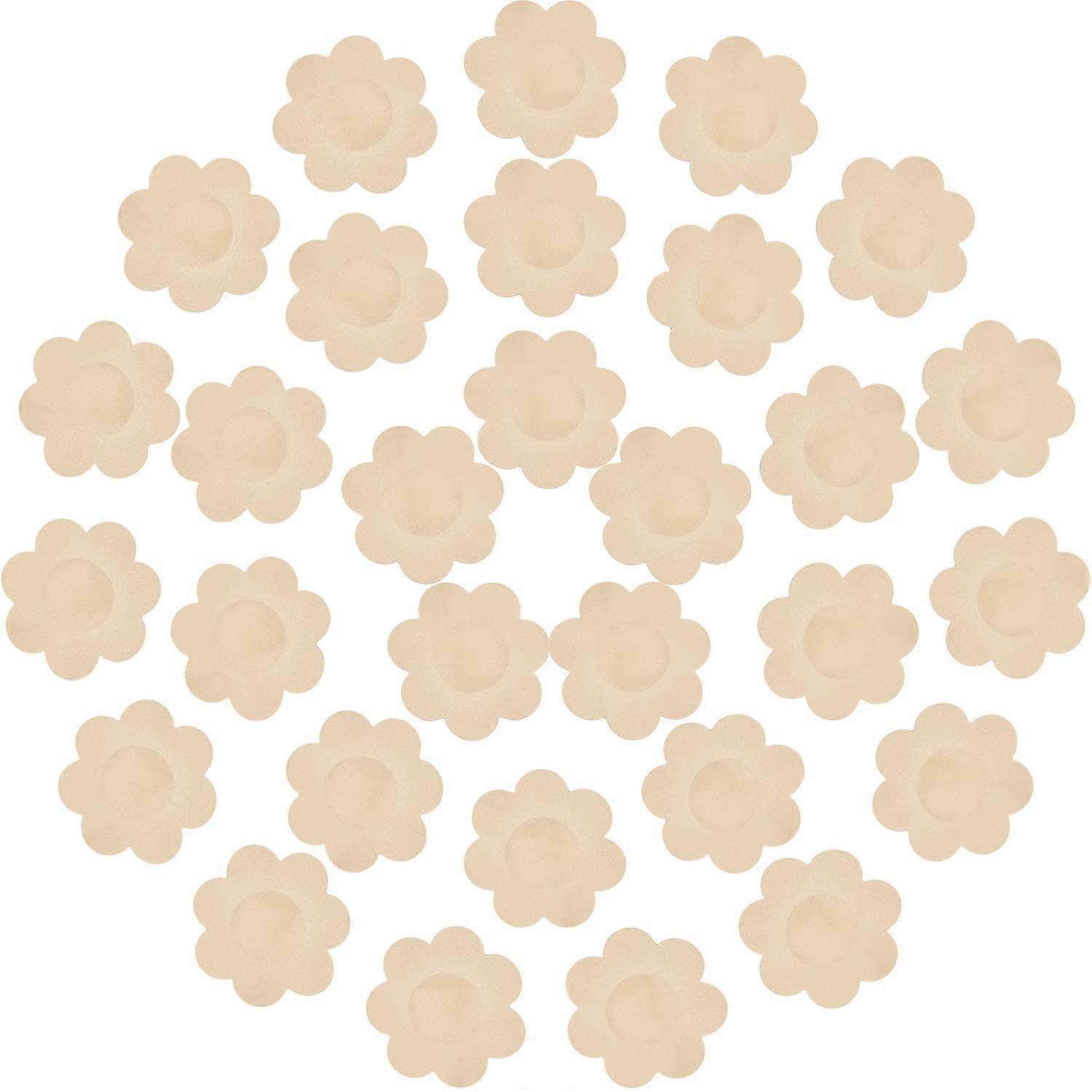 30 stycken Nippelskydd Plommonformade engångsbröstskydd Självhäftande kronbladsbehå pasties