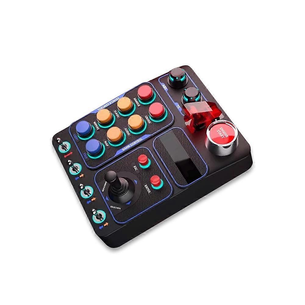PXN CB1 Sim Racing Button Box+RGB Lighting & Buttons for Euro Truck Simulator