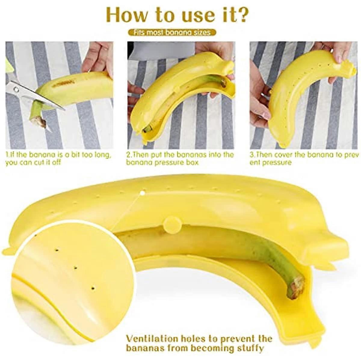 Scatola per il pranzo a banana Contenitore di protezione di alta qualità 100% BPA Free Banana Cover Case Banana Box Outdoor Fruit Keep Fresh Banana Shape Case Holder Scatola di trasporto cibo